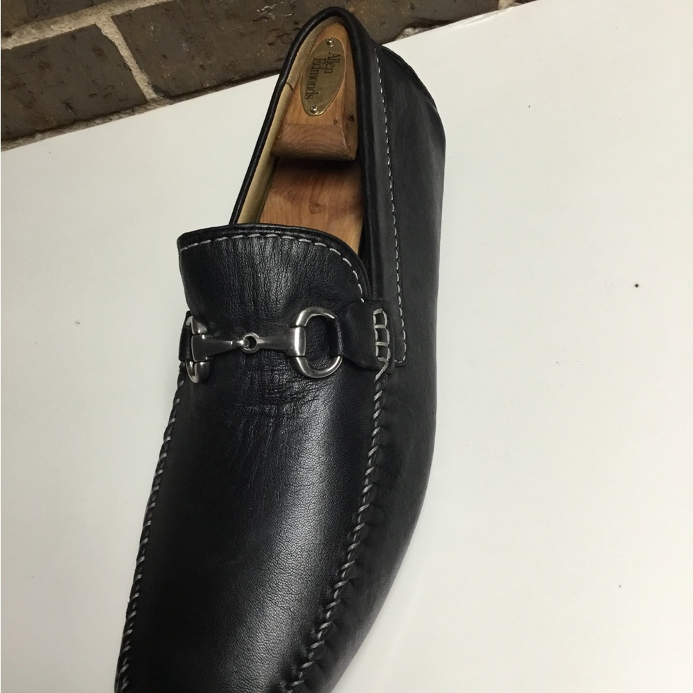 Robert Zur Black Leather Bit-Detail Loafers